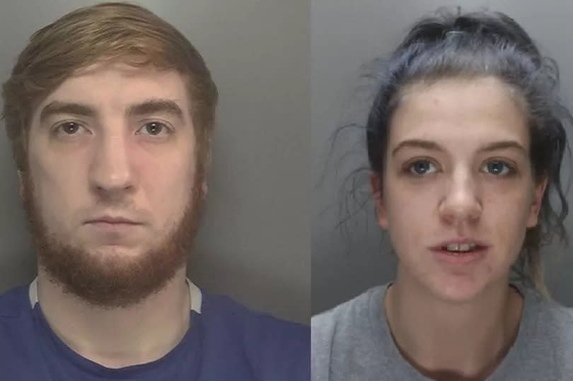 Scott Geraghty, 31, of News Lane, Rainford was jailed for 11 years and six months after being found guilty of 12 offences including: Rape of a girl 13-15; Engaging in sexual activity in the presence of a child; and Inciting a girl 13-15 to engage in sexual activity

Chloe Dixon, 26, of News Lane, Rainford, was jailed for nine years and six months after being found guilty of 10 offences including: Possessing indecent images of a child; Engaging in sexual activity in the presence of a child; and Engaging in sexual communication with a child.