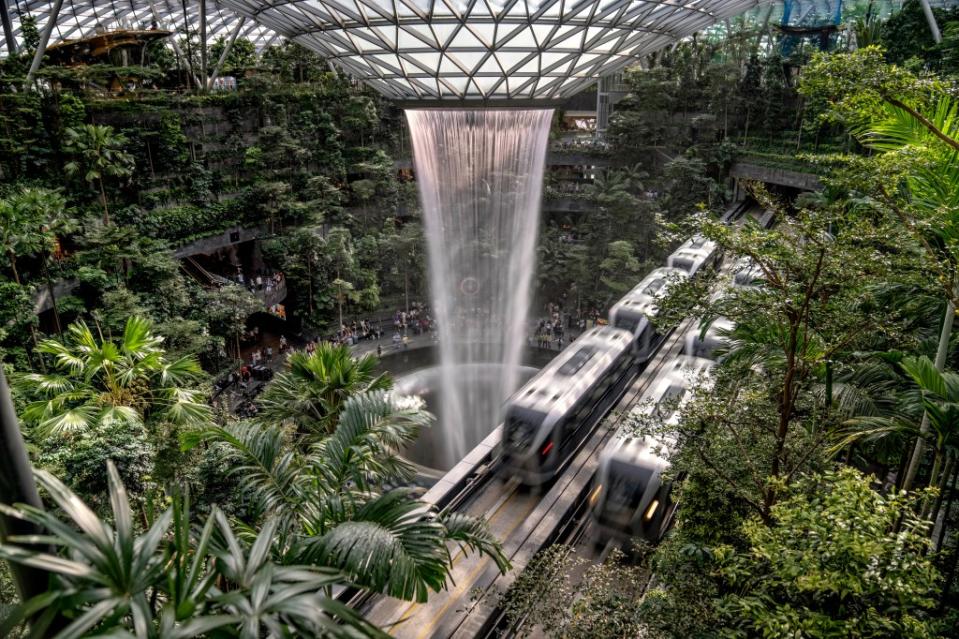 Jewel Changi Airport in Singapore won the crown for its “slurp-worthy broth” and “award-winning chili crab.” AP Photo/David Goldman