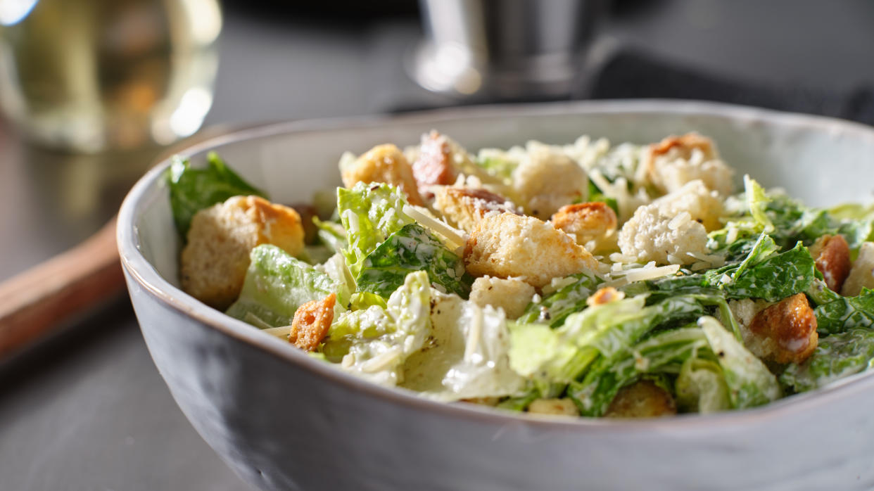 Traditional Caesar salad dressing is made with raw egg. Here's how to make it safely. (Getty Creative)