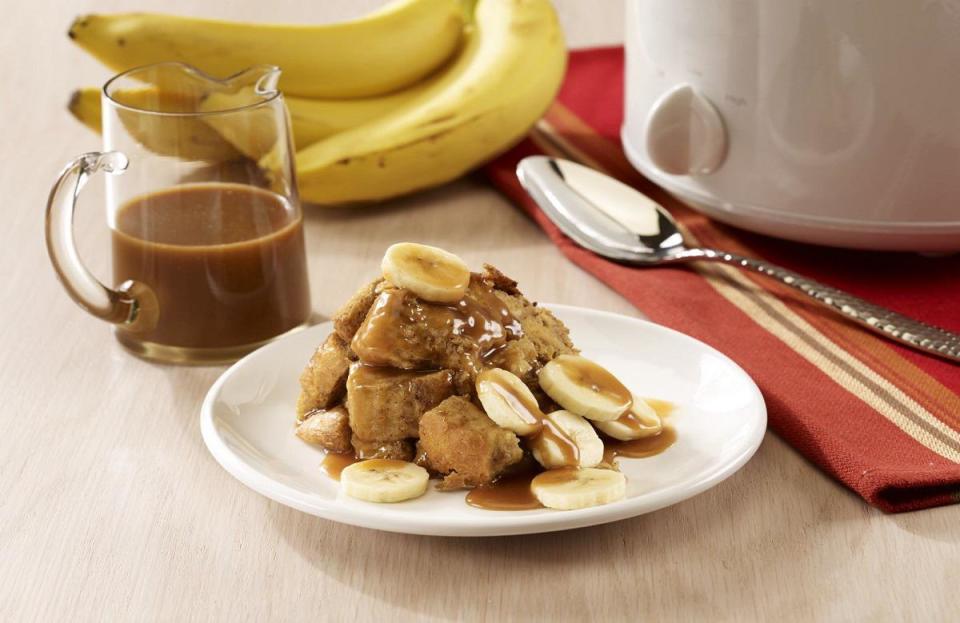 Slow Cooker Banana French Toast Casserole