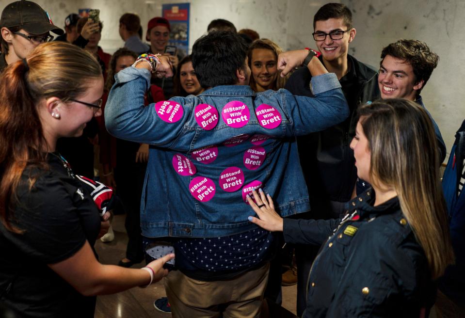 Protesters speak out as Kavanaugh hearing begins