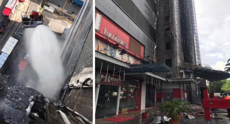 The aftermath of the fire. Photos: SCDF Facebook