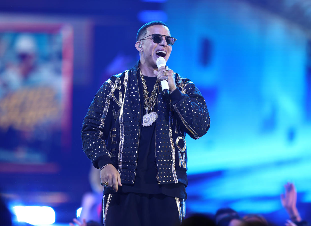 PREMIOS BILLBOARD DE LA MÚSICA LATINA 2021 -- Pictured: Daddy Yankee on stage at the Watsco Center in Coral Gables, FL on September 23, 2021 -- (Photo by: John Parra/Telemundo/NBCU Photo Bank via Getty Images)