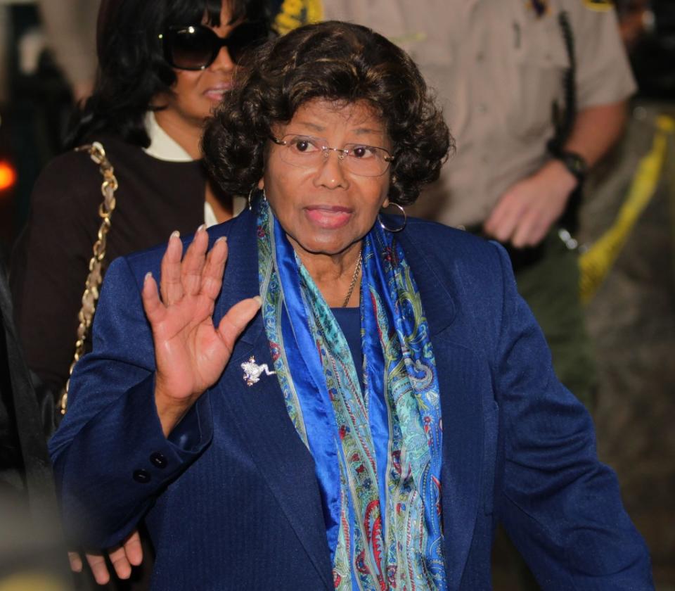 Katherine Jackson enters the Los Angeles County courthouse for the arraignment of Dr. Conrad Murray on Jan. 25, 2011, in Los Angeles. Getty Images