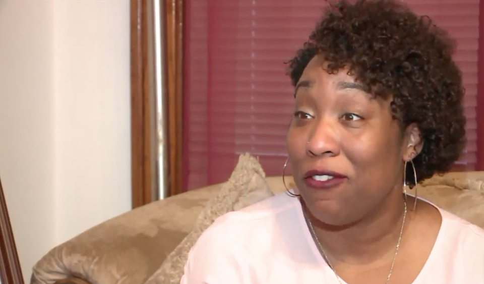Dawn McDowell is in a legal battle with her Indiana next-door neighbor Richard Dean Wojtas, whom accuses of racial harassment. (Screenshot: WGN-TV)