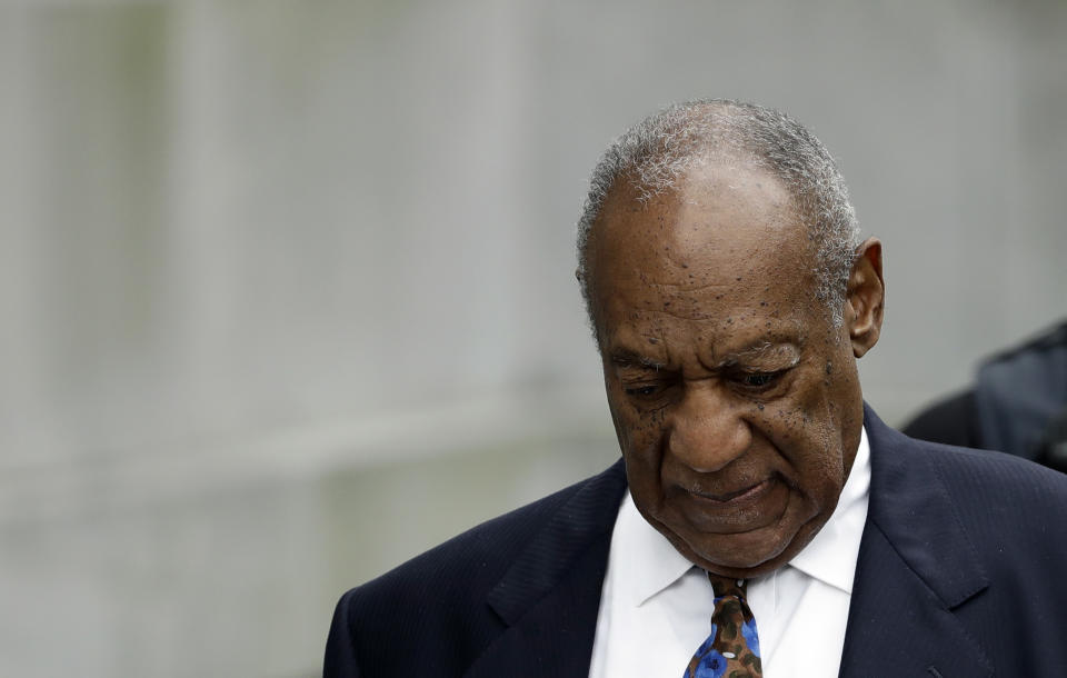 Bill Cosby departs after a sentencing hearing at the Montgomery County Courthouse, Monday, Sept. 24, 2018, in Norristown, Pa. Cosby's chief accuser on Monday asked for "justice as the court sees fit" as the 81-year-old comedian faced sentencing on sexual assault charges that could make him the first celebrity of the #MeToo era to go to prison. (AP Photo/Matt Slocum)