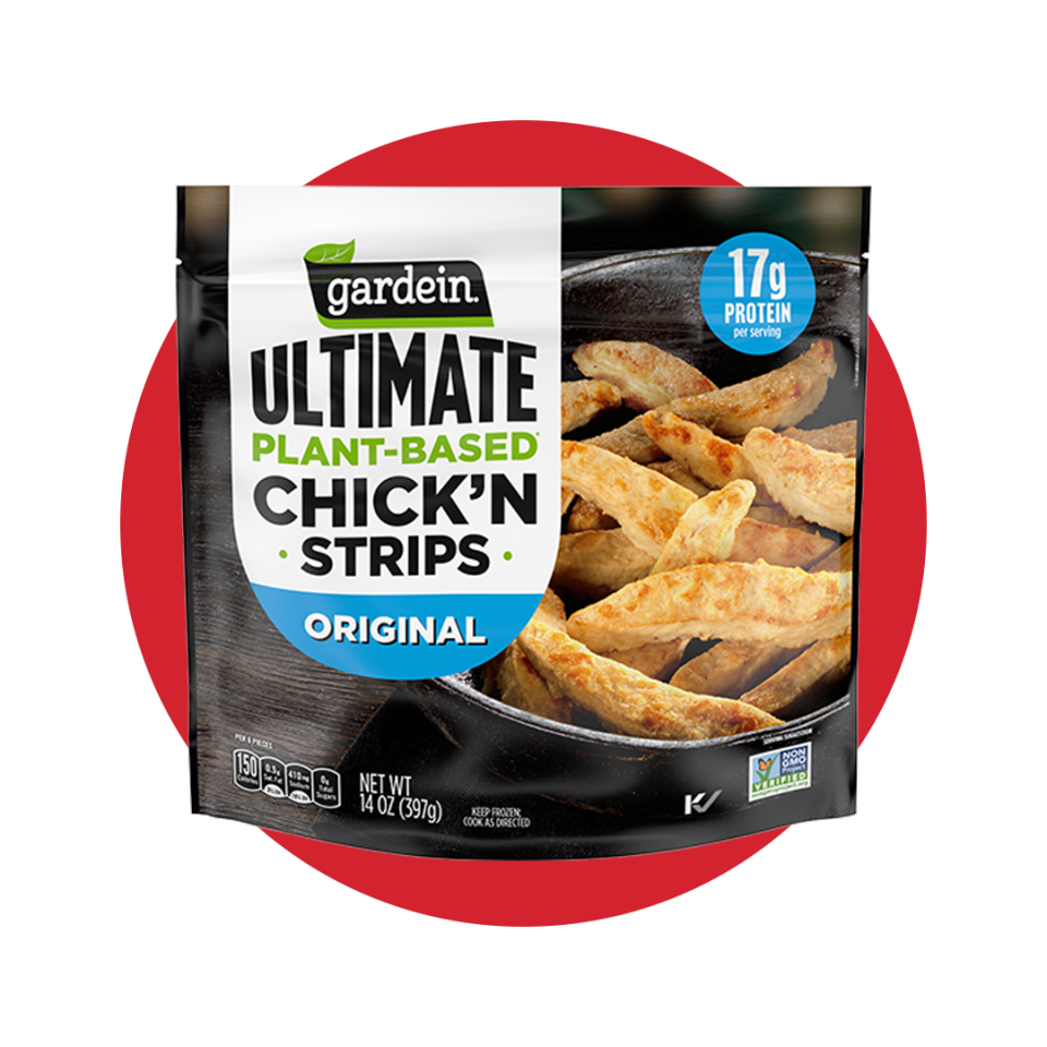 <p><a href="https://www.gardein.com/chickn-and-turky/classics/ultimate-plant-based-original-chickn-strips" rel="nofollow noopener" target="_blank" data-ylk="slk:Shop Now;elm:context_link;itc:0;sec:content-canvas" class="link ">Shop Now</a></p><p>Ultimate Plant-Based Original Chick’n Strips</p><p>gardein.com</p>