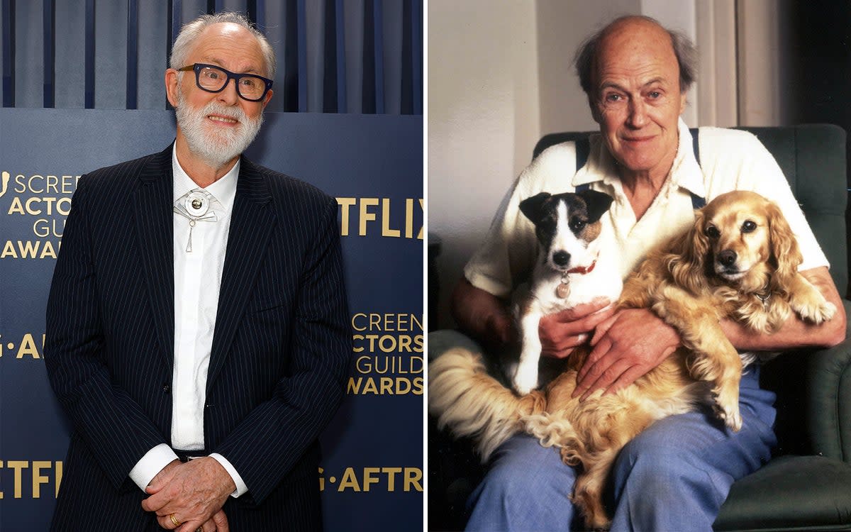 The Crown star John Lithgow (left) and writer Roald Dahl (right) (ES Composite)