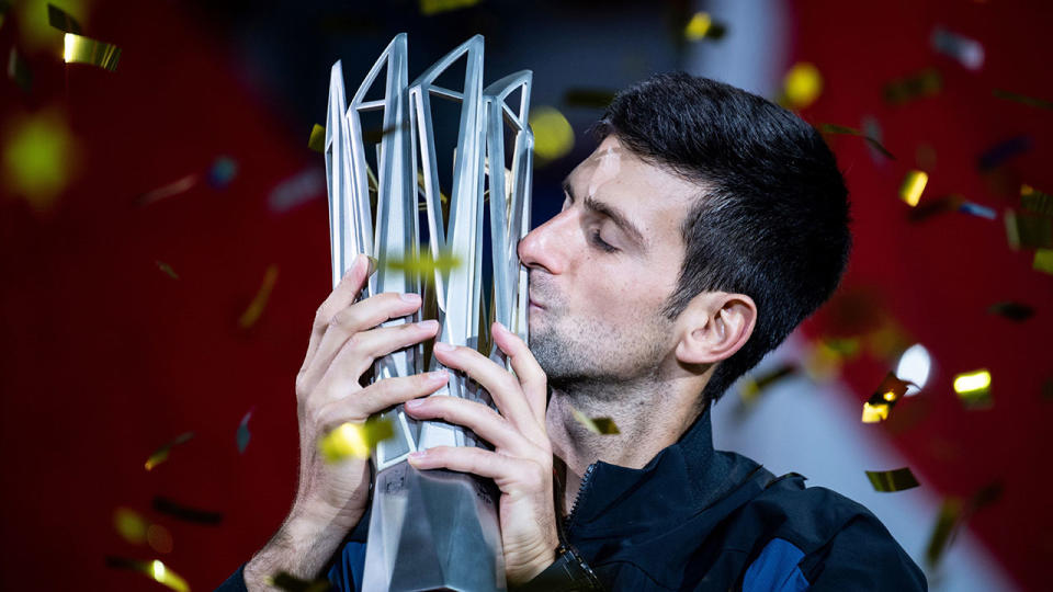 Djokovic added another Masters title to his burgeoning trophy collection. Pic: Getty