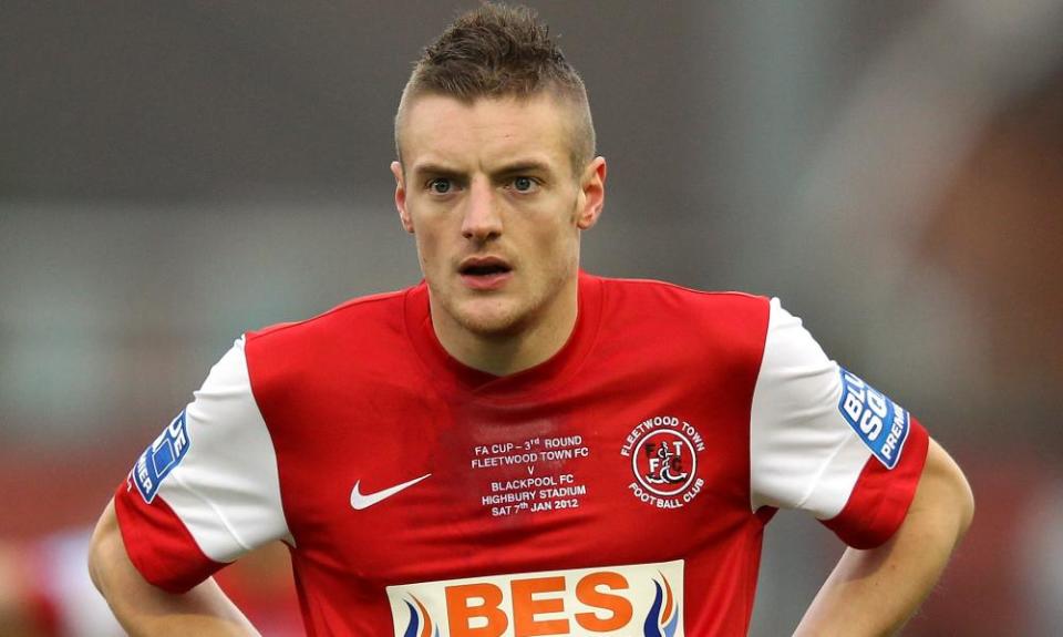 Jamie Vardy playing for Fleetwood Town in 2012.