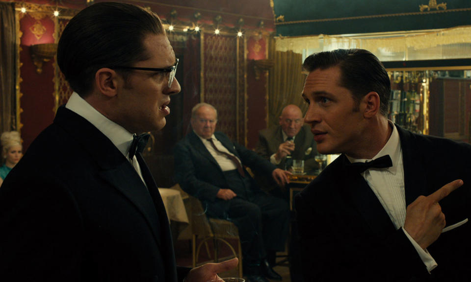 This vibrant biographical look at the life of The Krays veers perilously close to panto, but Tom Hardy puts in a bravura turn as both Ronnie and Reggie that is nothing short of astonishing.