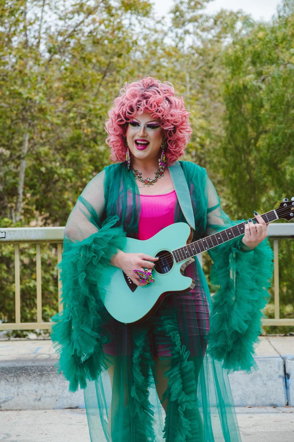 Flamy Grant, a singing-songwriting drag queen whose 2022 album, "Bible Belt Baby" is the first contemporary Christian album by a drag performer.