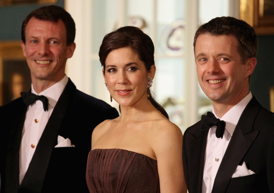 Prince Joachim, Princess Mary and Prince Frederik at a ball in Denmark