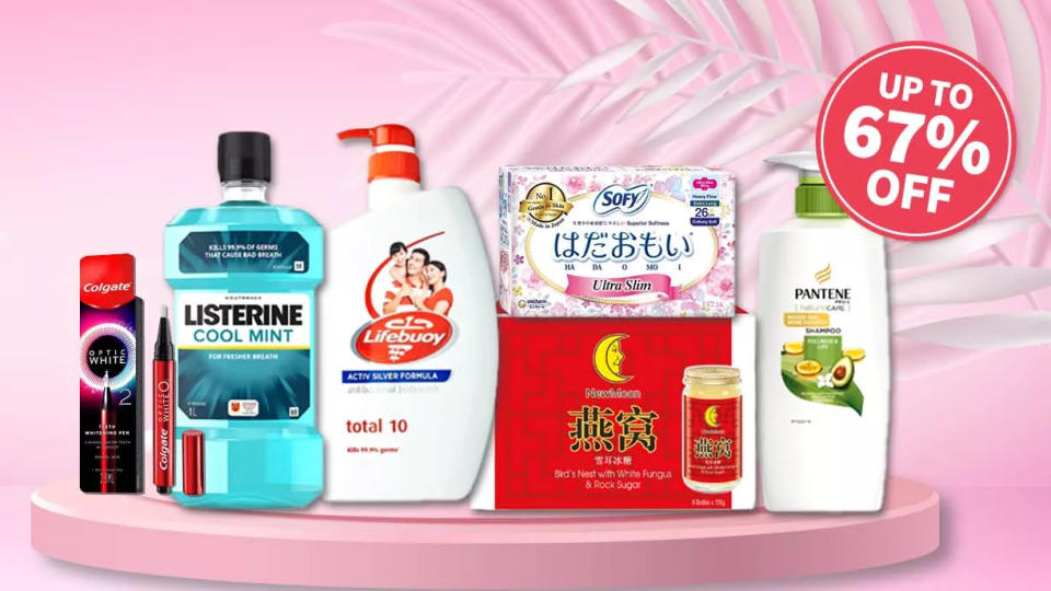 Up to 67% off: RedMart by Lazada&#x002019;s mega health and beauty fair. (Photo: Lazada SG)