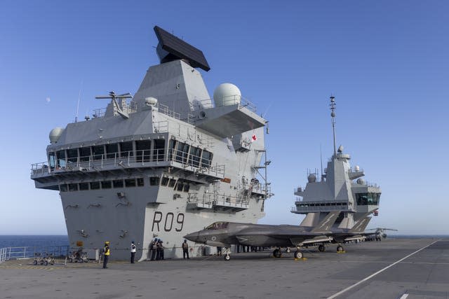 Jets on deck of HMS Prince of Wales