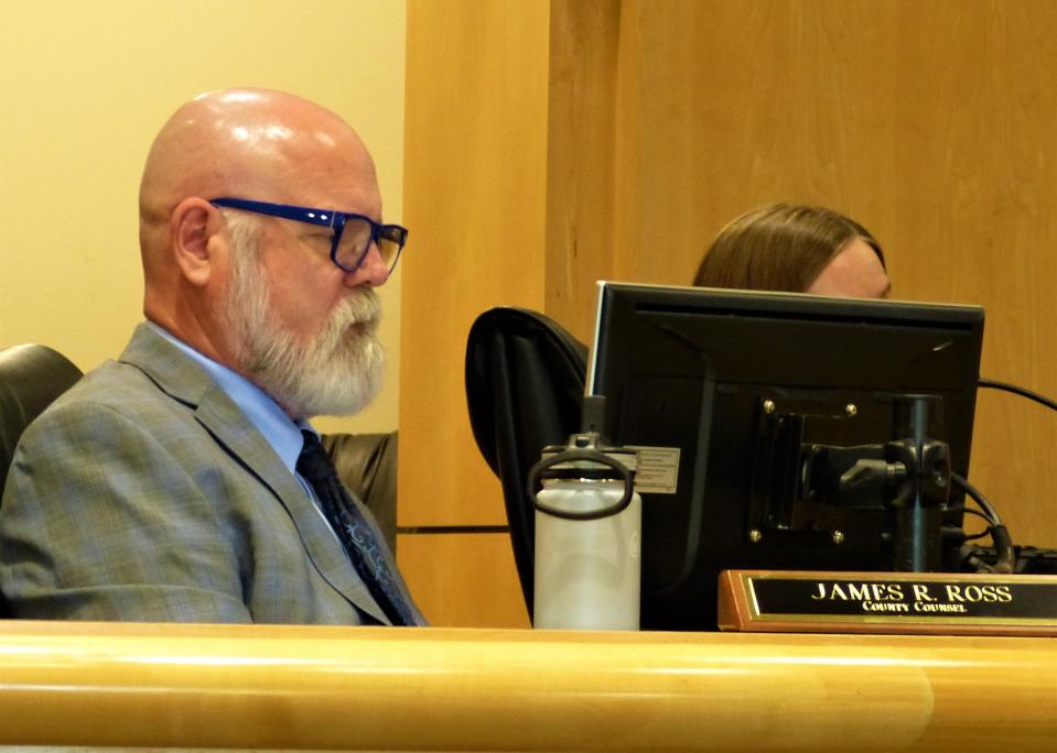 Shasta County Counsel James Ross attends a Board of Supervisors meeting on Tuesday, May 30, 2023.