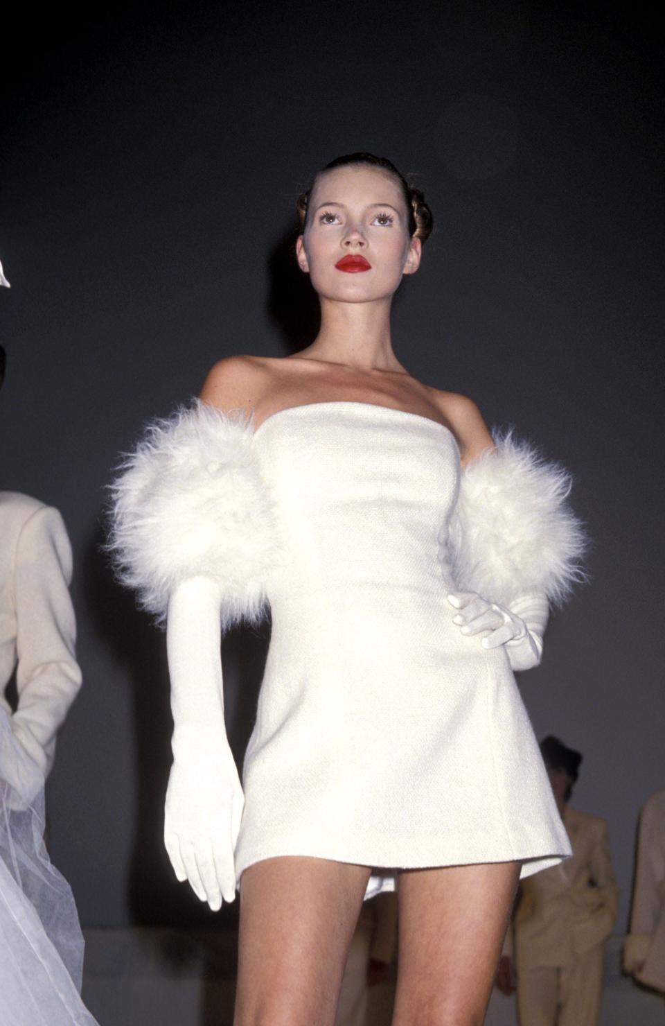 Kate Moss during APLA Fashion Show Honors Isaac Mizrahi on May 4, 1994