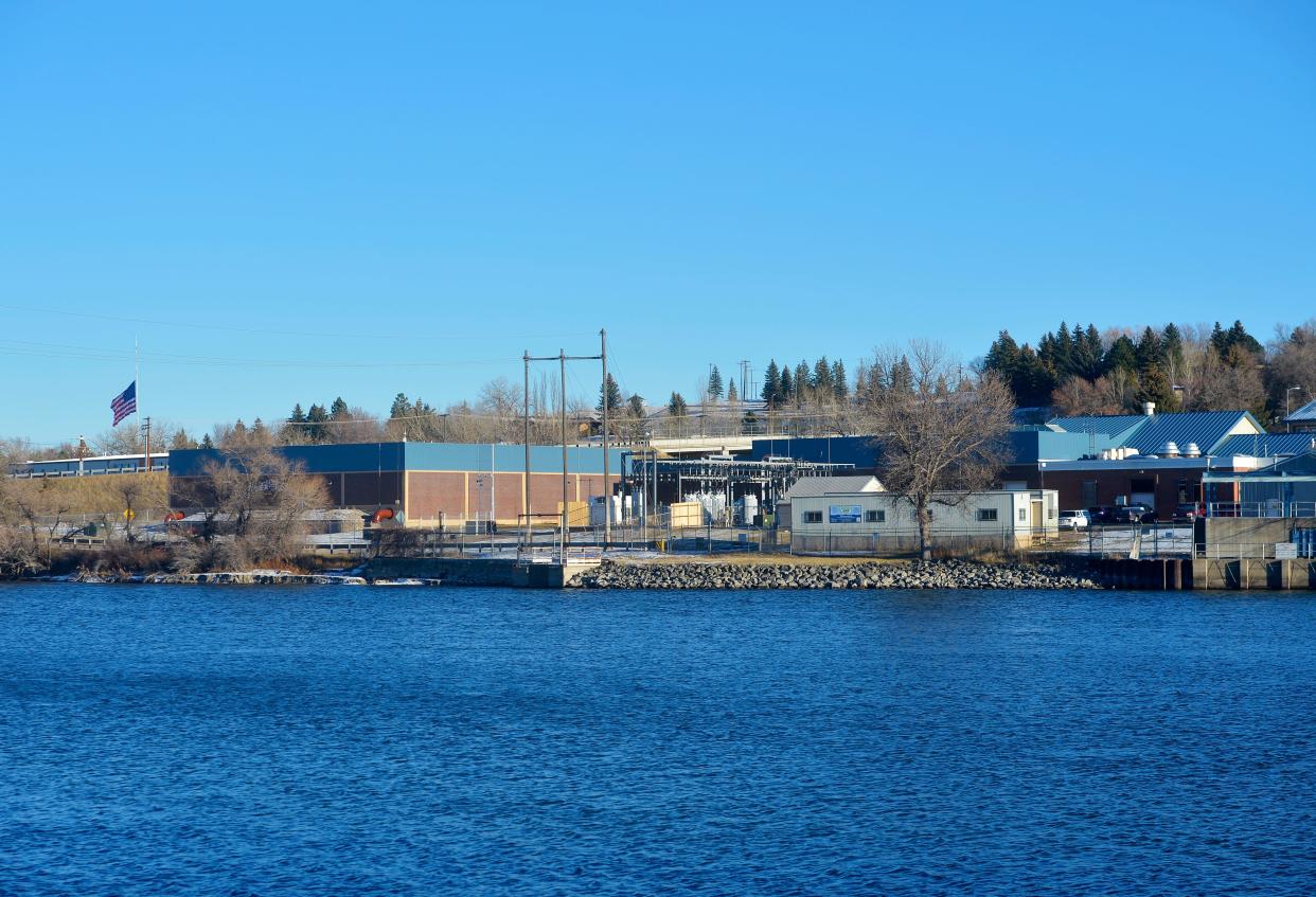 The City of Great Falls Water Treatment Plant draws water directly from the Missouri River, upstream from the mouth of the Sun River, and treats about 58 million gallons of water per day to meet the city's water needs.