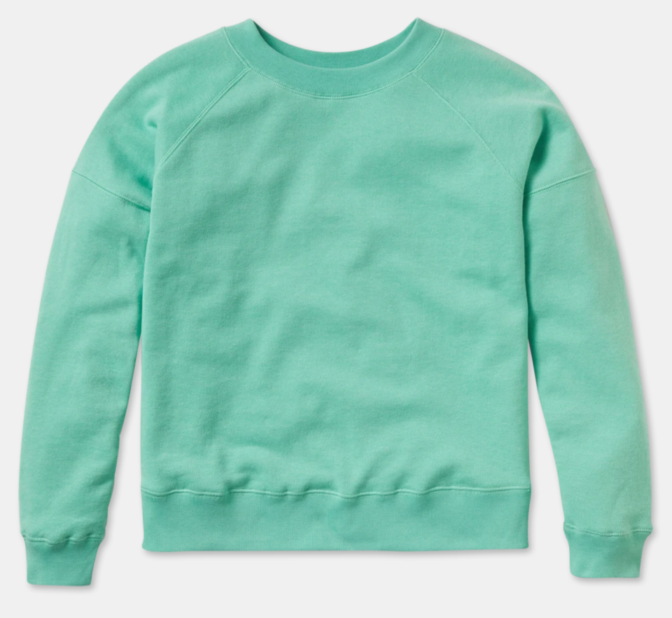 Entireworld Women's Loop Back Sweatshirt in Green 
