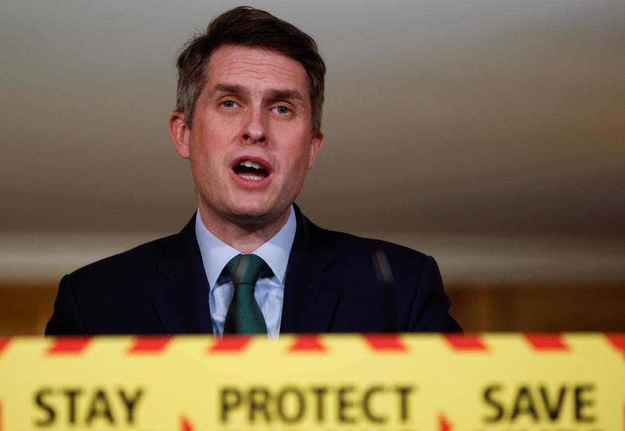 Education Secretary Gavin Williamson speaking at a podium (PA Wire)