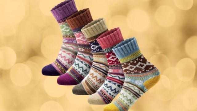 These pretty wool socks make the coziest stocking stuffers — and they're $2  a pair (that's almost 70% off)