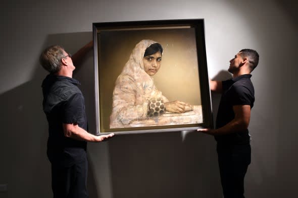 US-AUCTION-MALALA-PAINTING