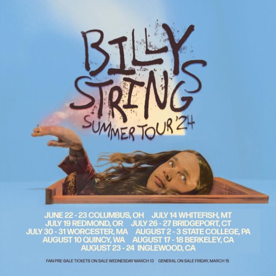 billy strings 2024 summer tour dates tour poster