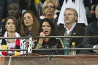Verteidigung (Bayern München): Sherin Senler ist bei den Spielen ihres Verlobten Jerome Boateng mit viel Elan dabei.