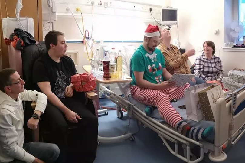 Chris spent Christmas Day 2019 in hospital with family