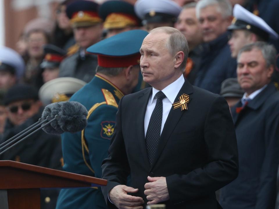 Vladimir Putin during Victory Day celebrations