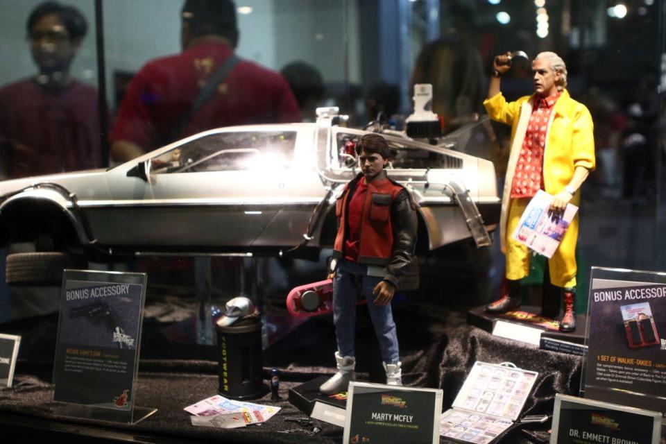 “Back To The Future” action figures. (Photo: Sharlene Sankaran/ Yahoo Newsroom)