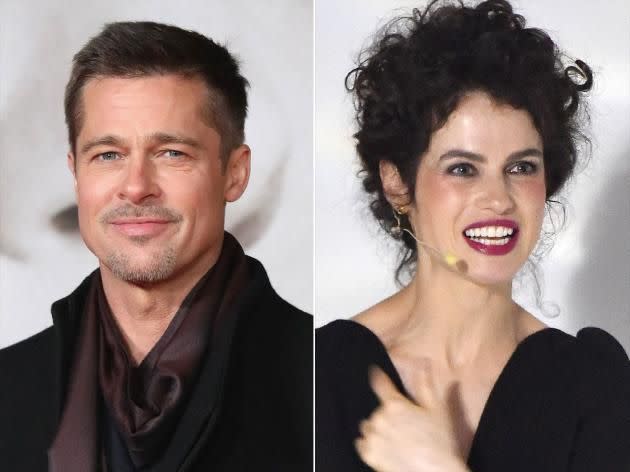 Brad Pitt and his new lady-love, Neri Oxman who bears an uncanny resemblance to his second wife, Angelina Jolie. Source: Getty