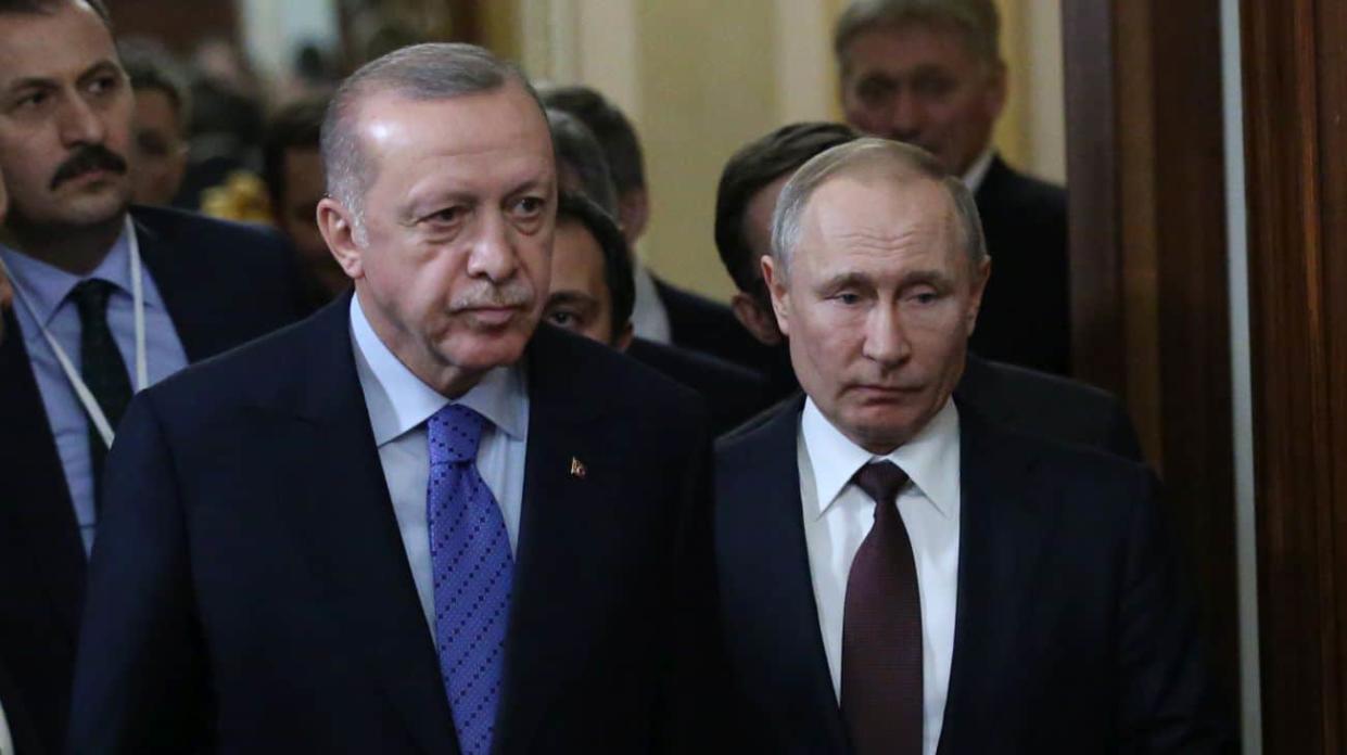 Recep Tayyip Erdogan and Vladimir Putin. Photo: Getty Images