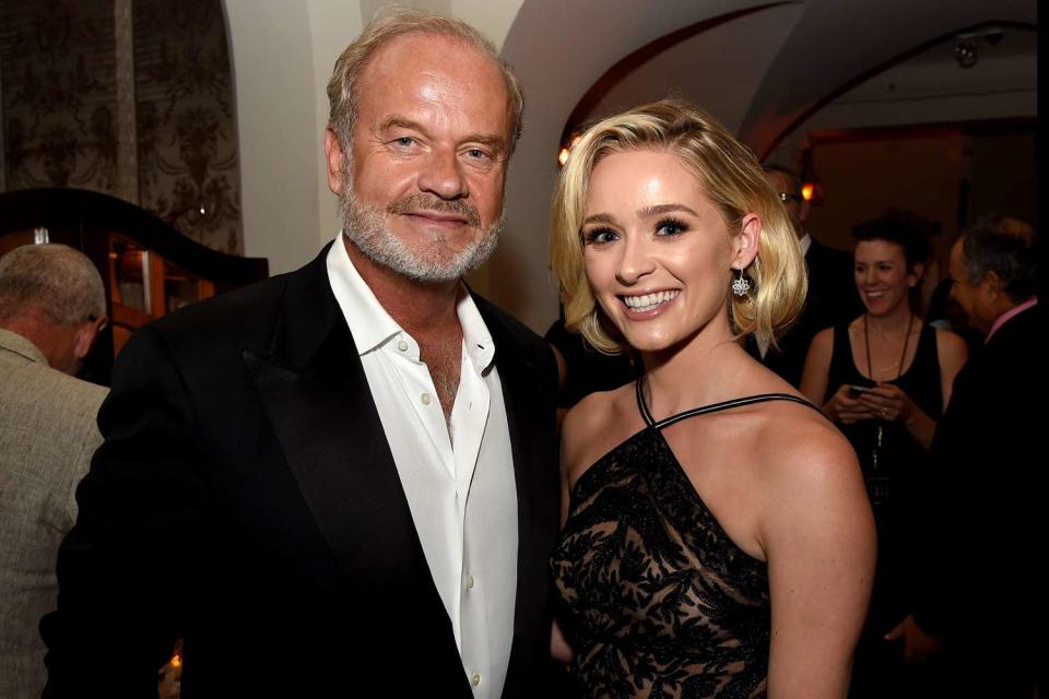 <p>Kevin Winter/Getty</p> Kelsey Grammer and his daughter Greer Grammer pose at the after party for the premiere of Amazon Studios