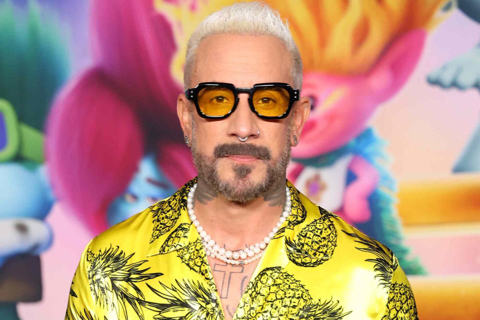 <p>Leon Bennett/Getty</p> AJ McLean on Nov. 15, 2023.