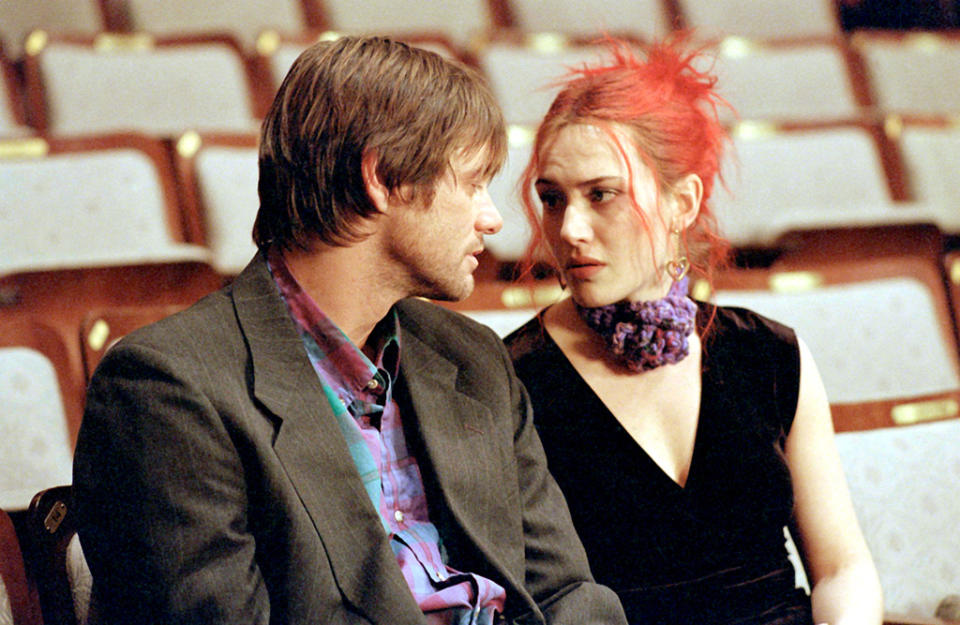 <a href="http://movies.yahoo.com/movie/eternal-sunshine-of-the-spotless-mind/" data-ylk="slk:ETERNAL SUNSHINE OF THE SPOTLESS MIND;elm:context_link;itc:0;sec:content-canvas" class="link ">ETERNAL SUNSHINE OF THE SPOTLESS MIND</a> <br>Directed by: <span>Michel Gondry</span> <br>Starring: <span>Jim Carrey</span>, <span>Kate Winslet</span>