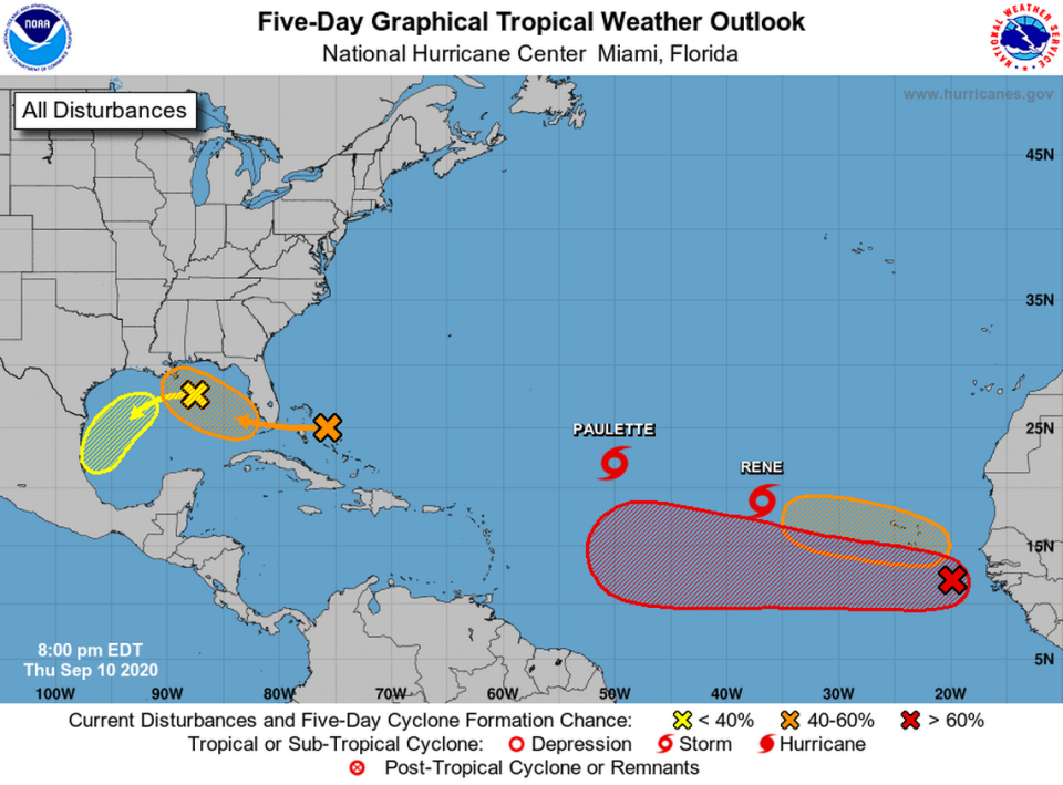 The National Hurricane Center is tracking six systems, but the closest one to Florida appears to only be a rainmaker.