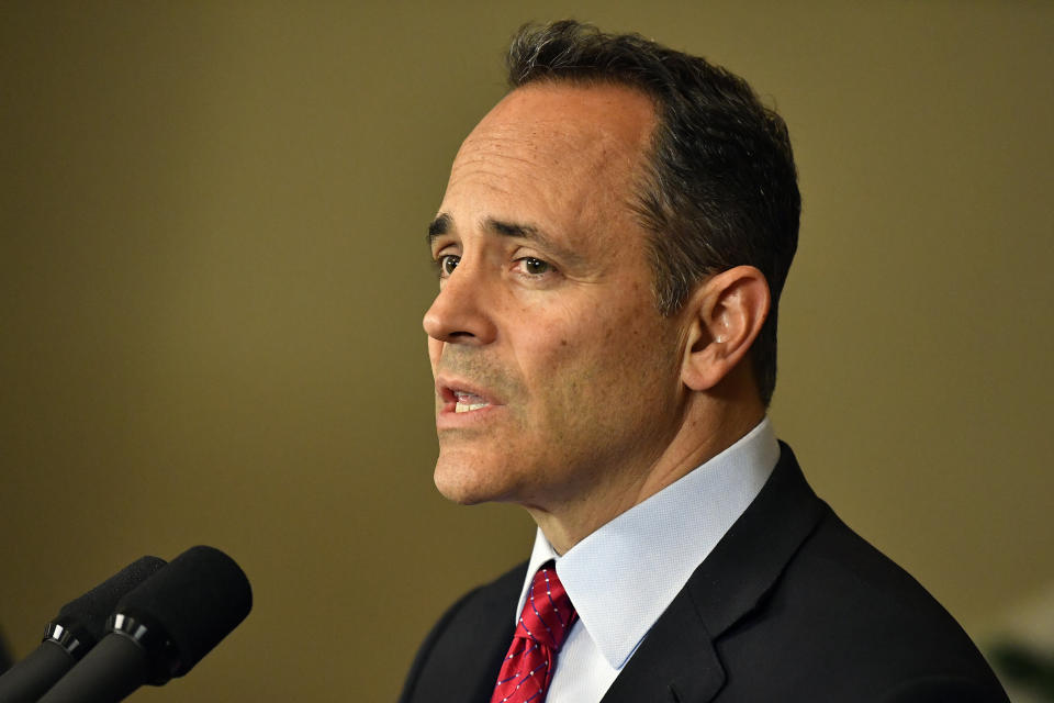 Kentucky Gov. Matt Bevin wants a recanvass of the voting results from Tuesday's gubernatorial elections. (Photo: ASSOCIATED PRESS)