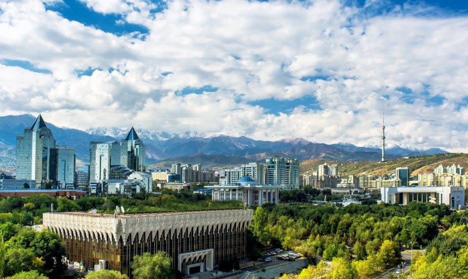 Die Stadt Almaty in Kasachstan