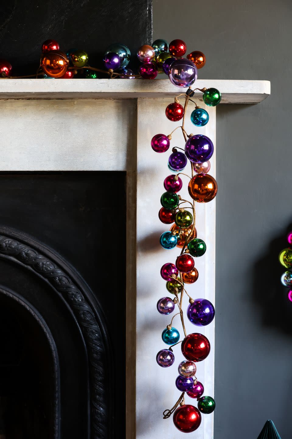 rockett st george, rainbow bauble christmas garland