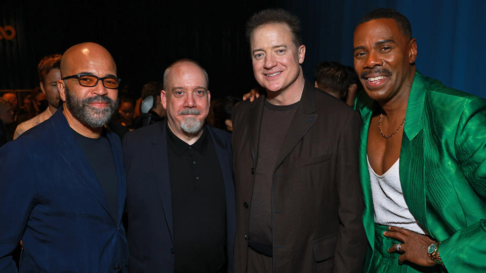 From left: Jeffrey Wright, Paul Giamatti, Brendan Fraser and Colman Domingo