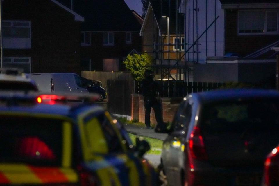 The Northern Echo: Armed police in Burwell Road, Middlesbrough