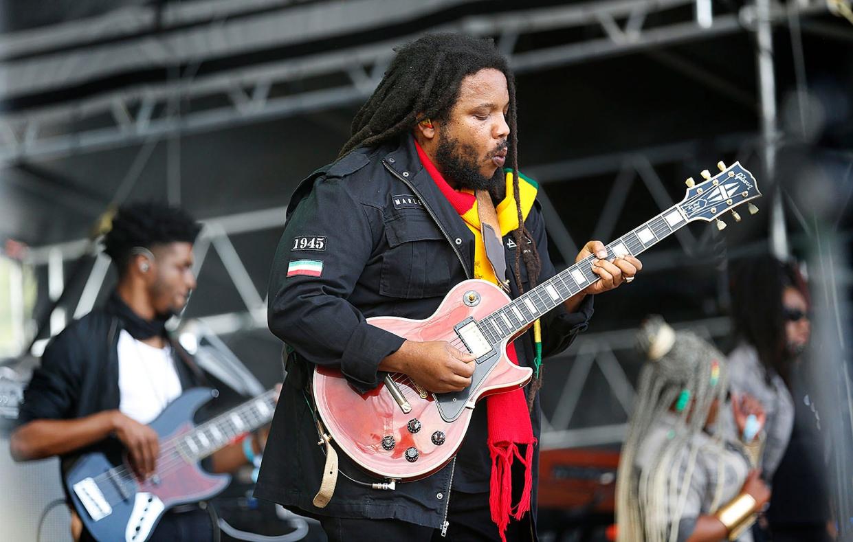 Stephen Marley, son of Bob Marley, plays some reggae on day one of the Levitate Music and Arts Festival in Marshfield on Friday, July 8, 2022.