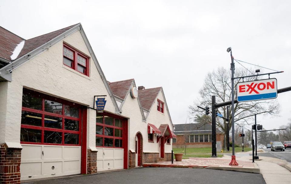 The College Heights Exxon at 803 N. Atherton St. will soon change its name to College Heights Service Station. Neither the iconic triple-peaked roof with red and white awnings or the services offered there will change. Abby Drey/adrey@centredaily.com