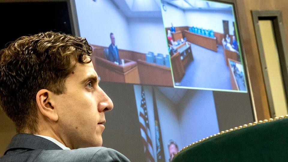 Bryan Kohberger looks on while in the courtroom