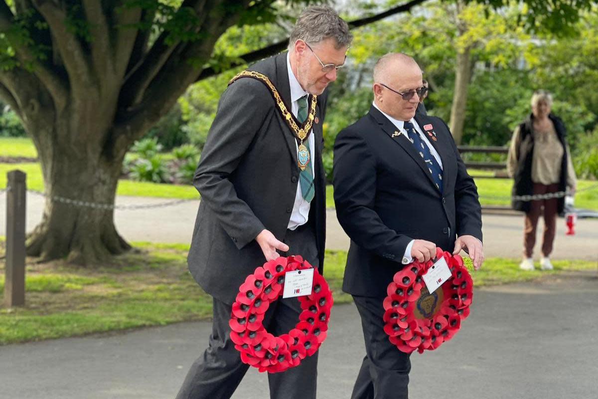 The Mayor of Taunton (left) took part in the ceremony held yesterday <i>(Image: Taunton Town Council)</i>