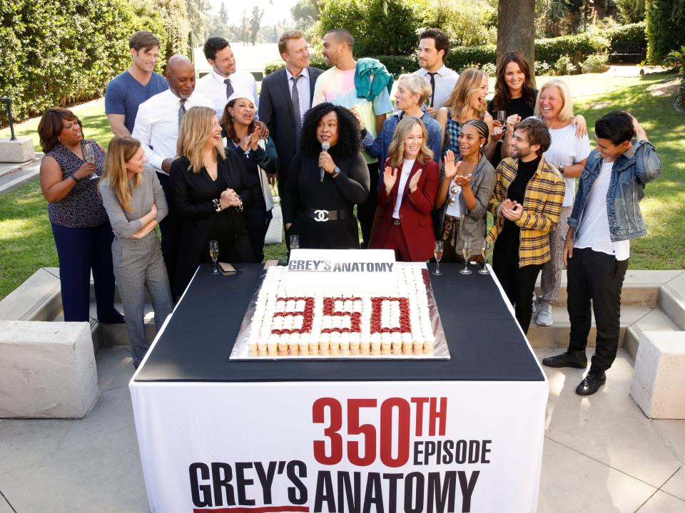 shonda rhimes at the 350th episode of grey's anatomy