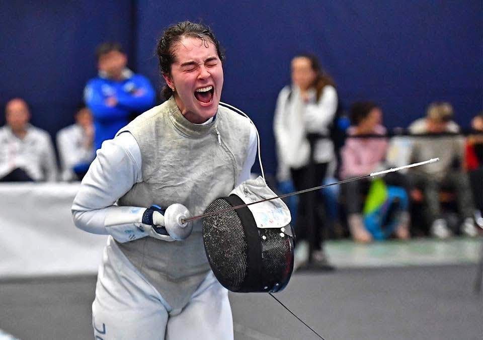 Jackie Dubrovich, pictured as a member of the U.S. fencing team in 2020, is from Riverdale. She is hoping to make the 2024 Olympic team.