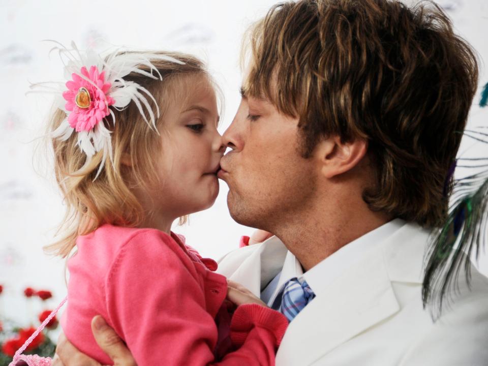 Dannielynn and Larry Birkhead at the Kentucky Derby in 2010.