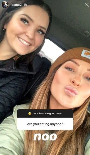 The former 'Teen Mom OG' star said she wasn't dating anyone when a fan asked her on Instagram over the weekend.